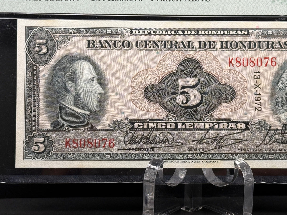Honduras - 5 Lempiras - 13-X-1972 PMG 64