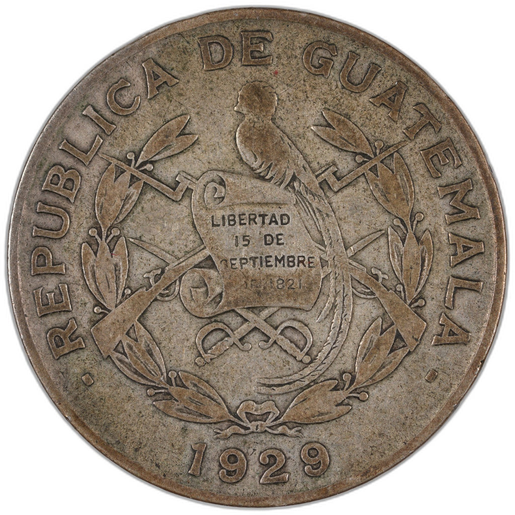Guatemala - 1/4 Quetzal - 1929 - Silver .720