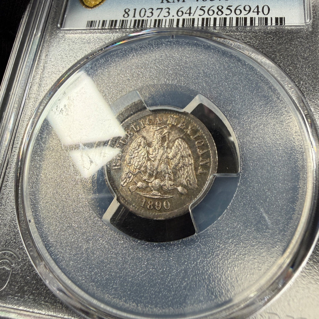 Mexico - 10 Centavos - 1890 Ca M - PCGS MS 64 - Chihuahua Mint - Top Pop 1/0