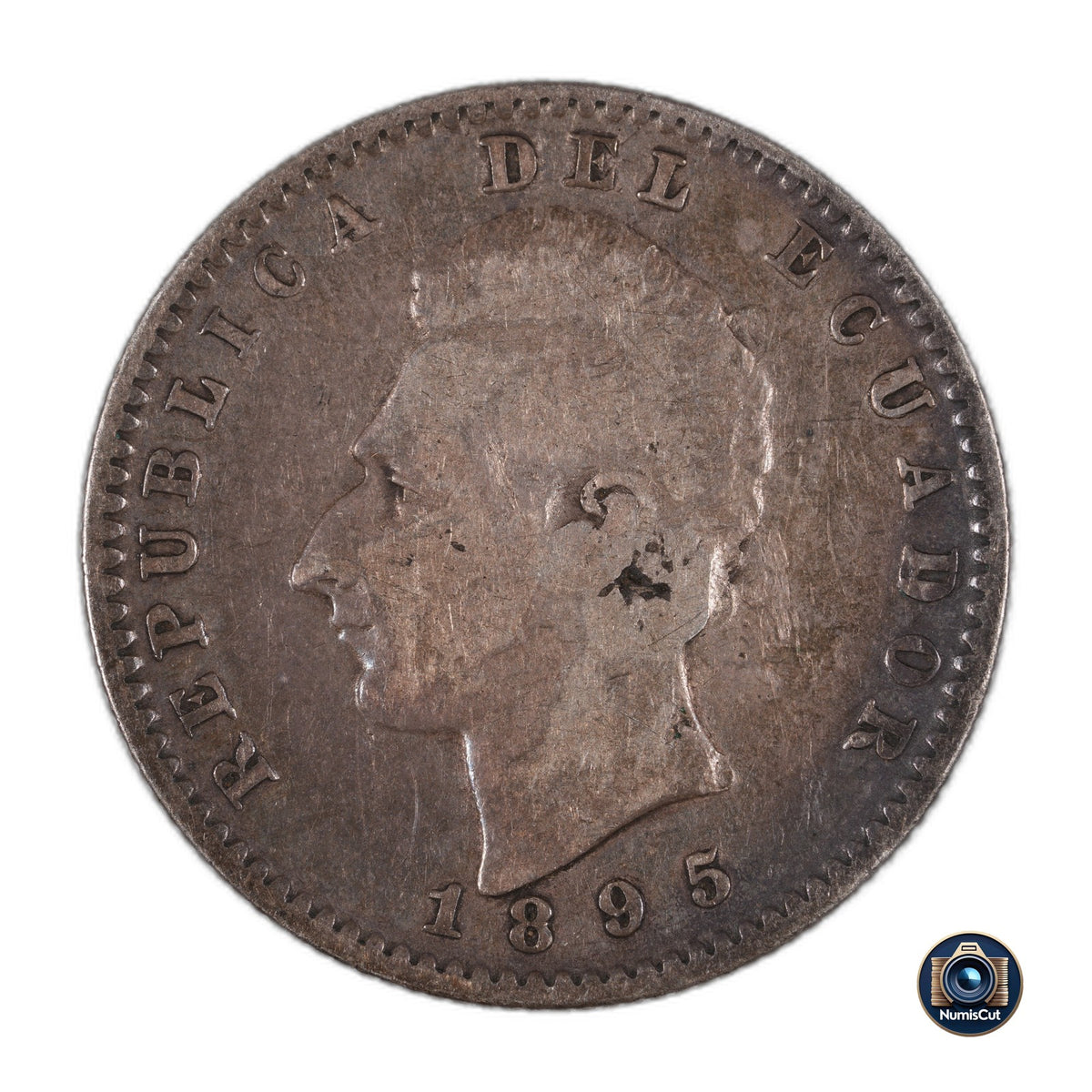 Ecuador - 2 Decimos - 1895 TF - Philadelphia - Silver