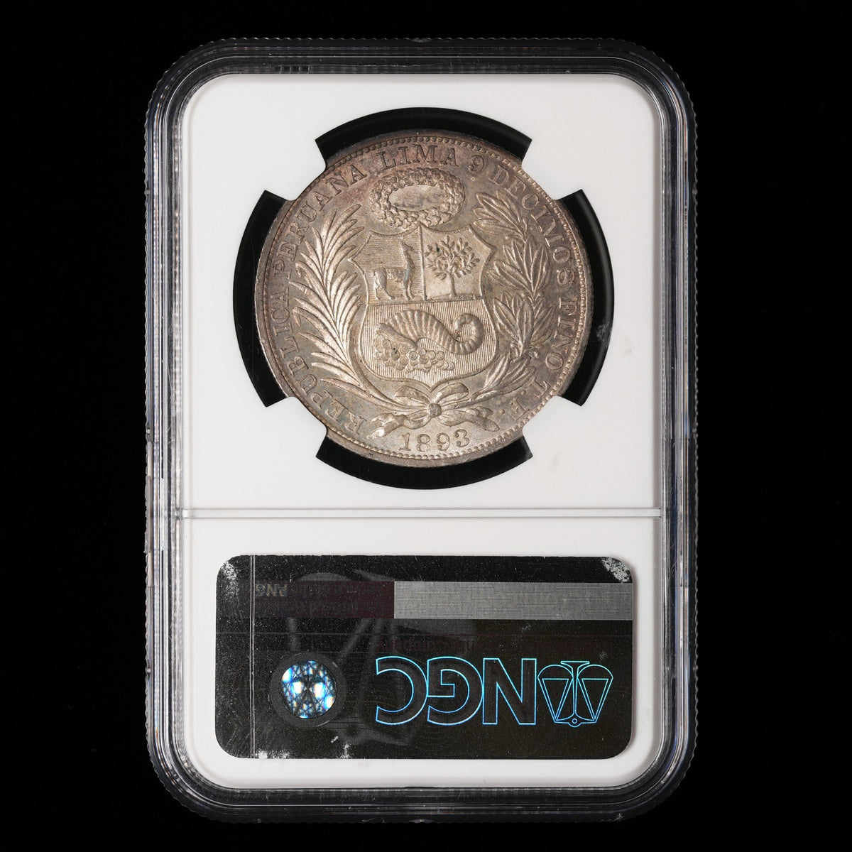 Peru - 1 Sol - 1893 TF - NGC MS 62