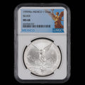 Mexican Silver Libertad - 1 Onza - 1999 - NGC MS 68 (037) - KEY DATE