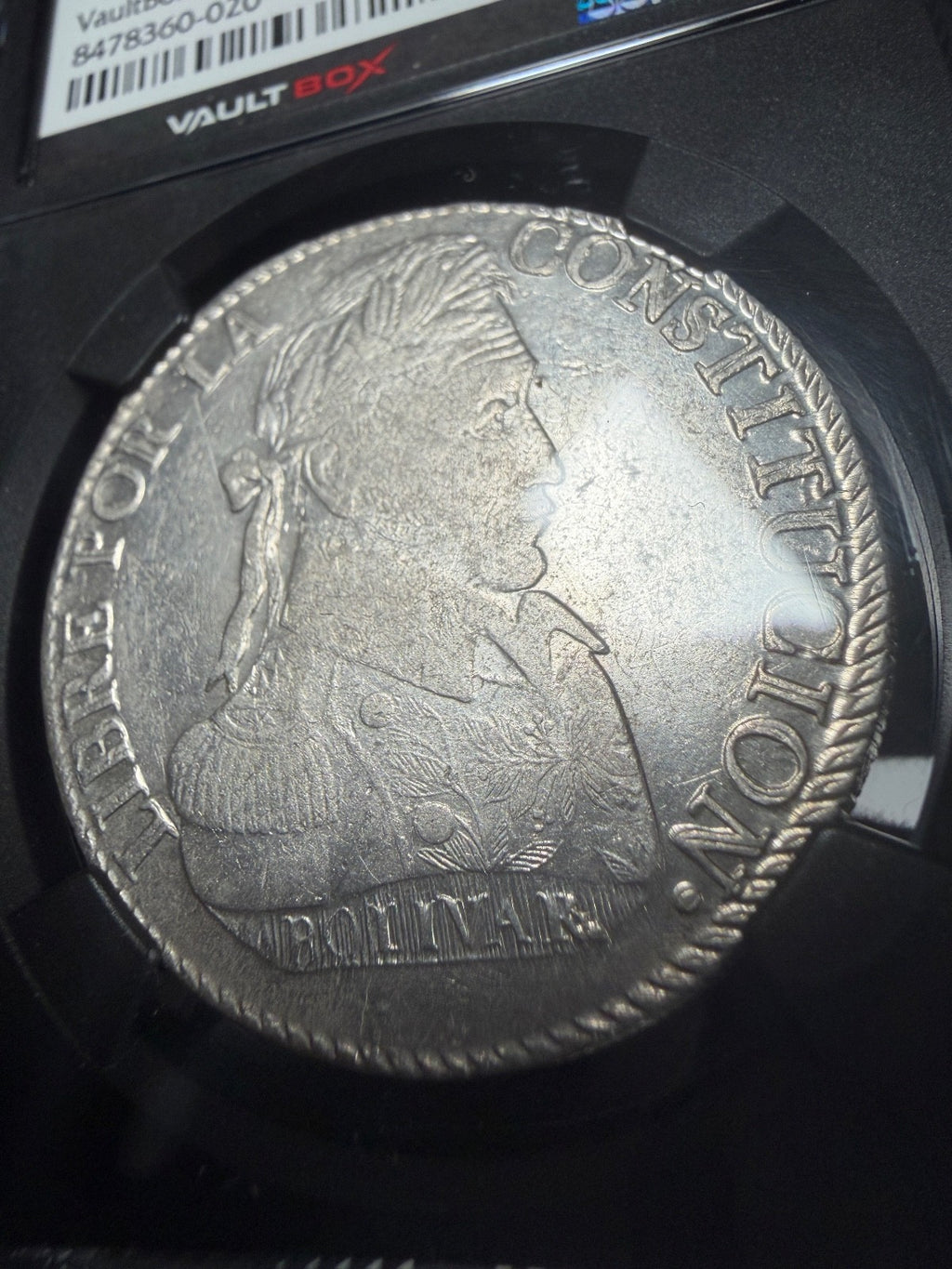 Bolivia - 8 Soles - 1831 PTS JL NGC AU 55