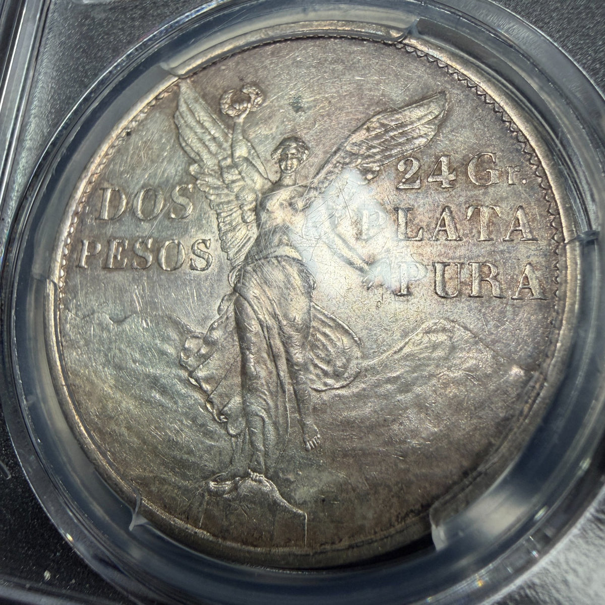 Mexico - 2 Pesos - 1921 Mo - PCGS AU 55 - Winged Victory