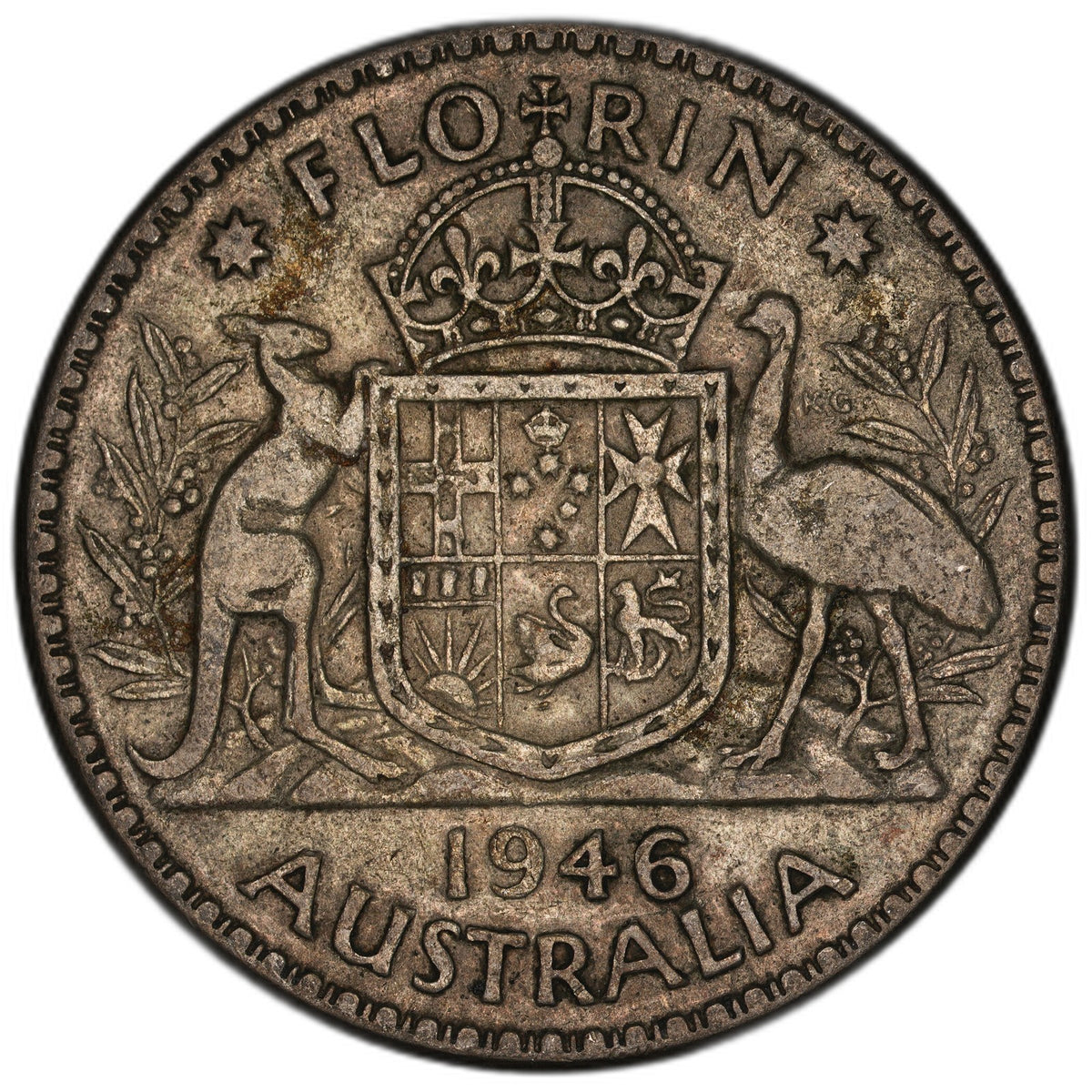 Australia - 1 Florin - 1946 - KM#40a - Silver .500 - 0.182 ASW