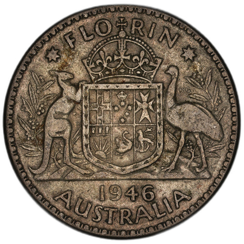 Australia - 1 Florin - 1946 - KM#40a - Silver .500 - 0.182 ASW