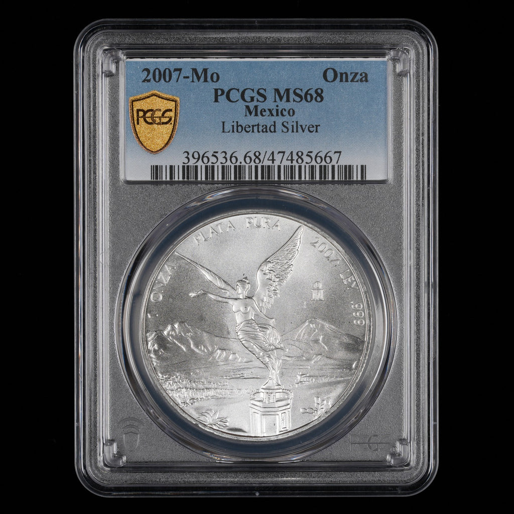 Mexican Silver Libertad - 1 Onza - 2007 - PCGS MS 68 (667) - KEY DATE
