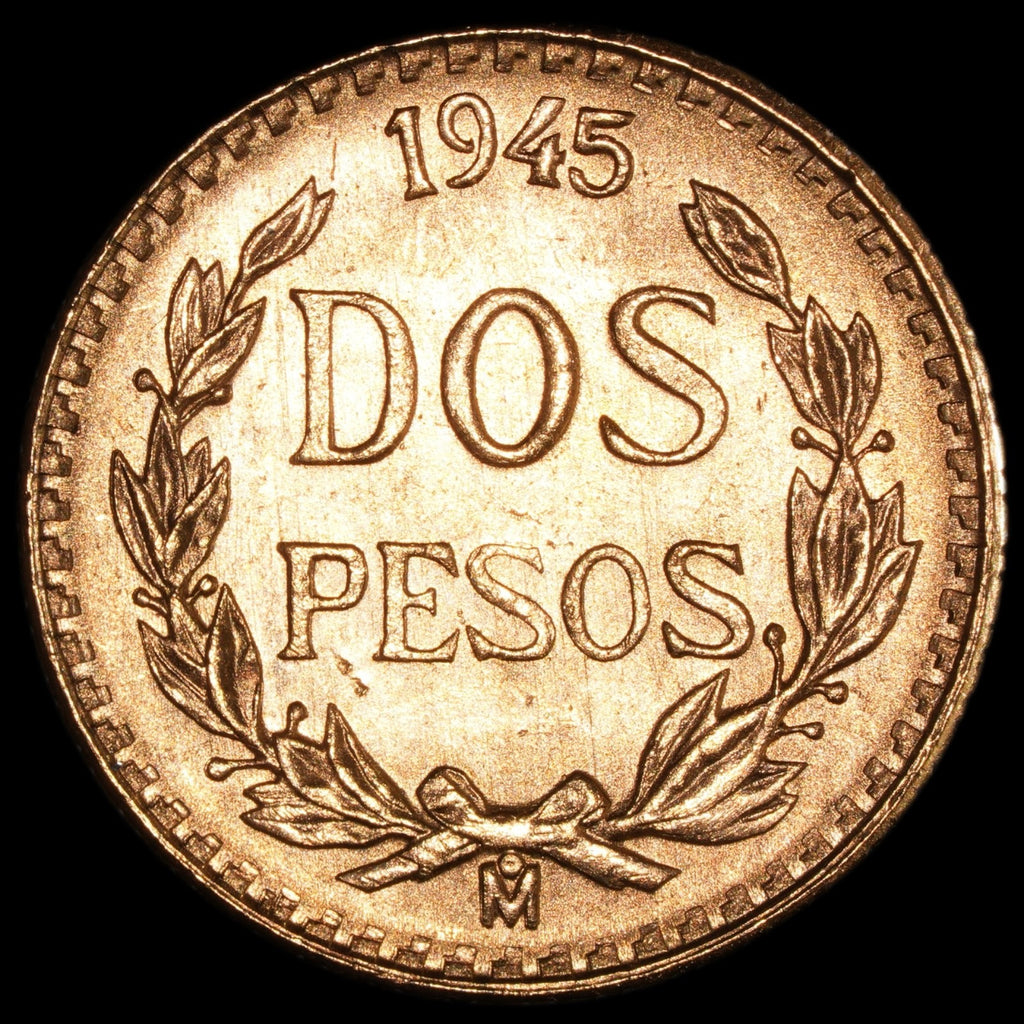 Mexico - 2 Pesos - 1945 Mo - Gold .900 - Item #004