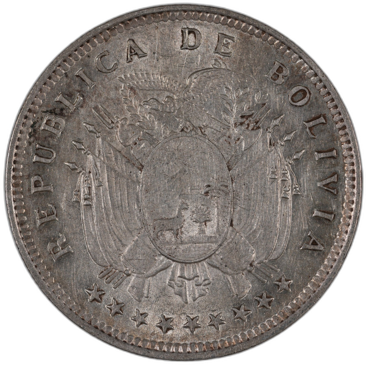 Bolivia - 20 Centavos - 1909 (H) - Silver .833