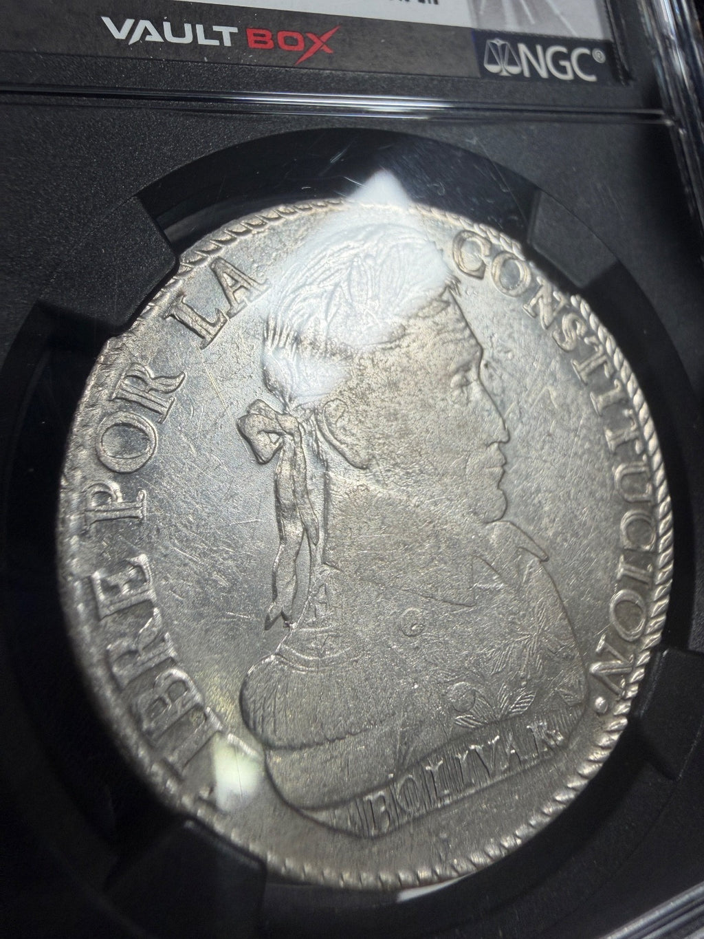 Bolivia - 8 Soles - 1831 PTS JL NGC AU 55
