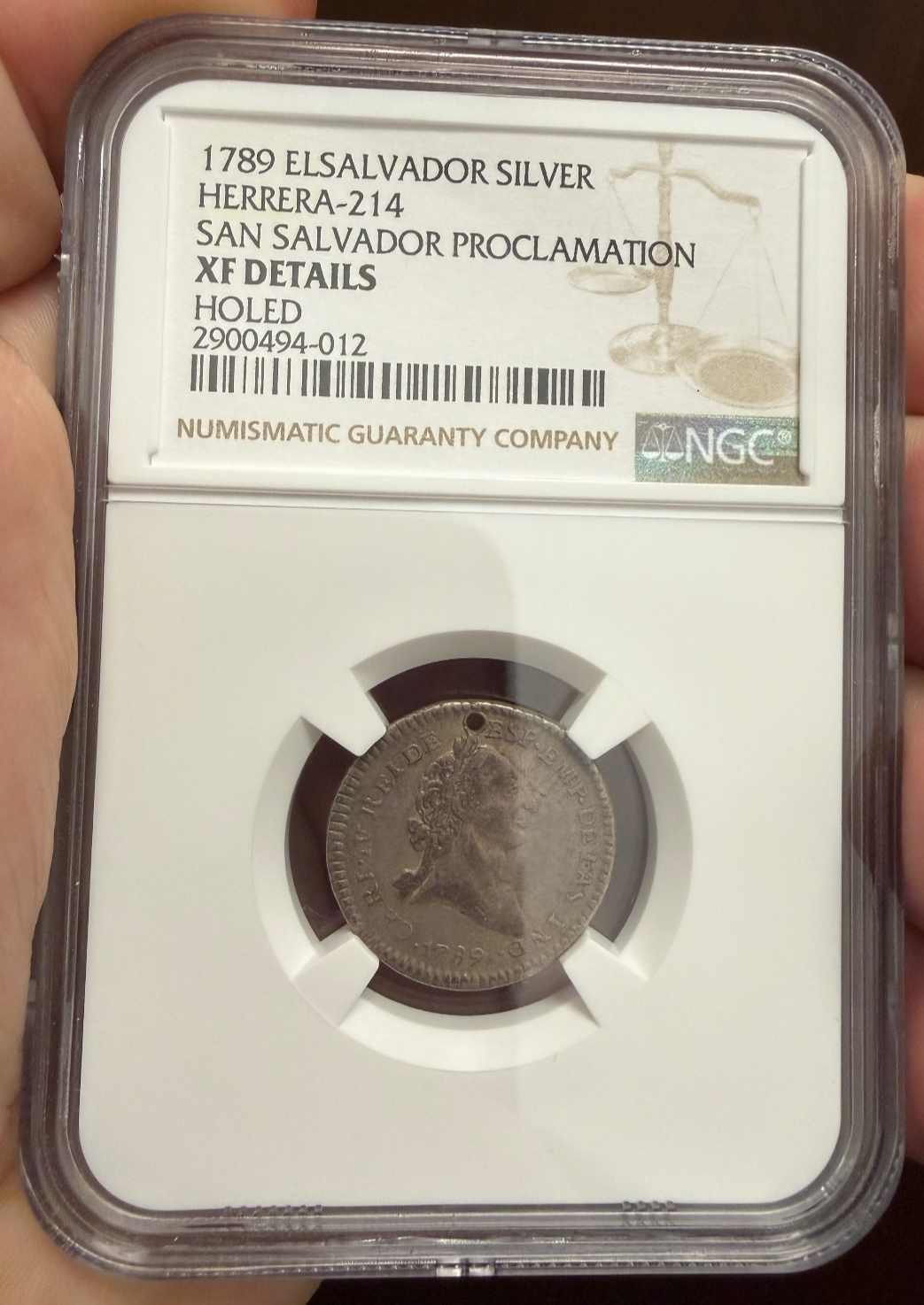 El Salvador - 1 Real "Module" - 1789 Carolus IV Proclamation Medal - RRRR