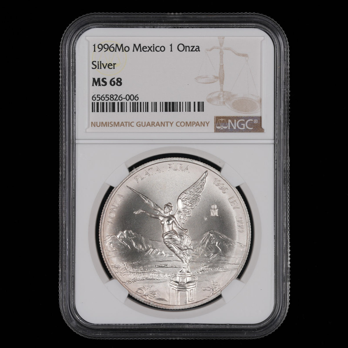 Mexican Silver Libertad - 1 Onza - 1996 - NGC MS 68 (006)