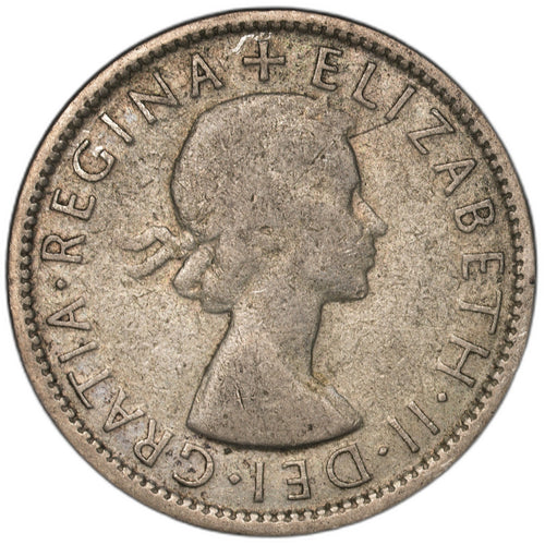Australia - 1 Florin - 1954 - KM#54 - Silver .500 - 0.182 ASW