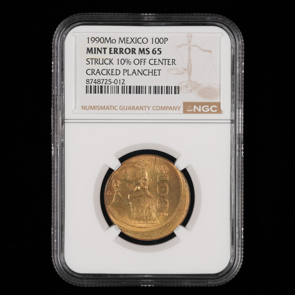 Mexico - 100 Pesos - 1990 - NGC MS 65 - 10% OFF CENTER ERROR
