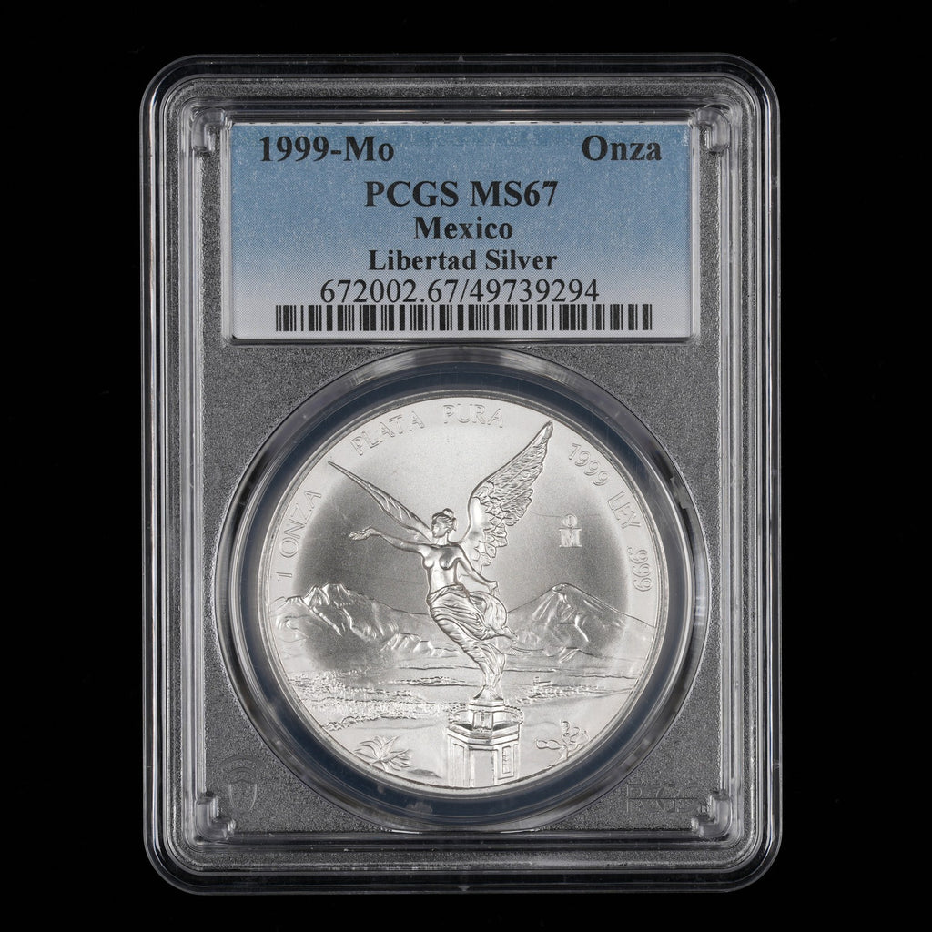 Mexican Silver Libertad - 1 Onza - 1999 - PCGS MS 67 (294) - KEY DATE