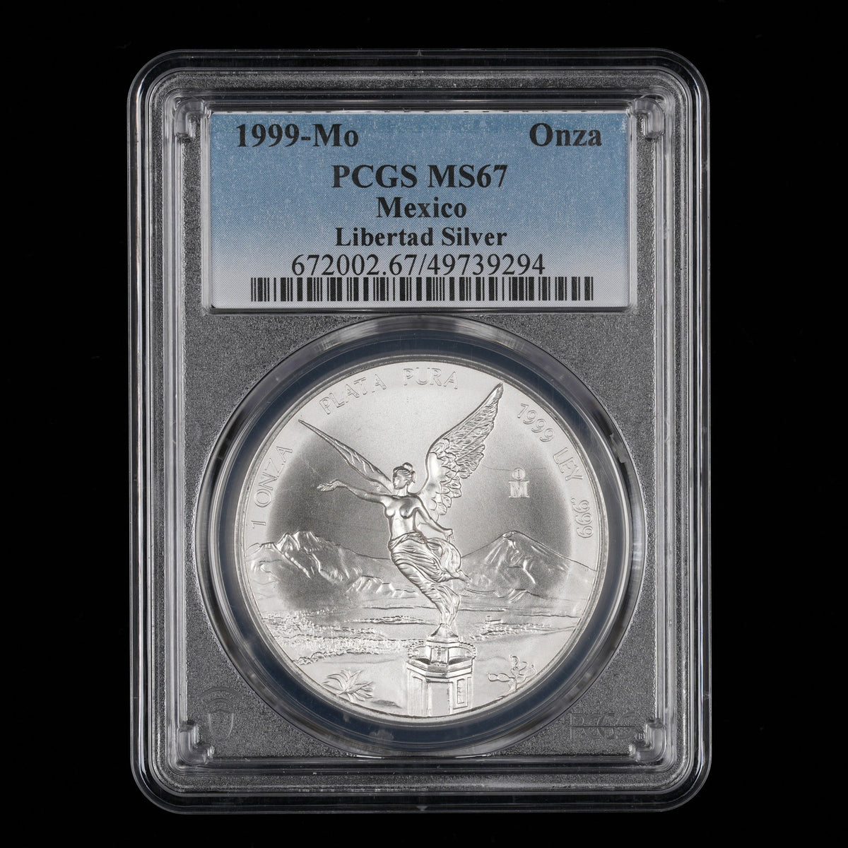 Mexican Silver Libertad - 1 Onza - 1999 - PCGS MS 67 (294) - KEY DATE