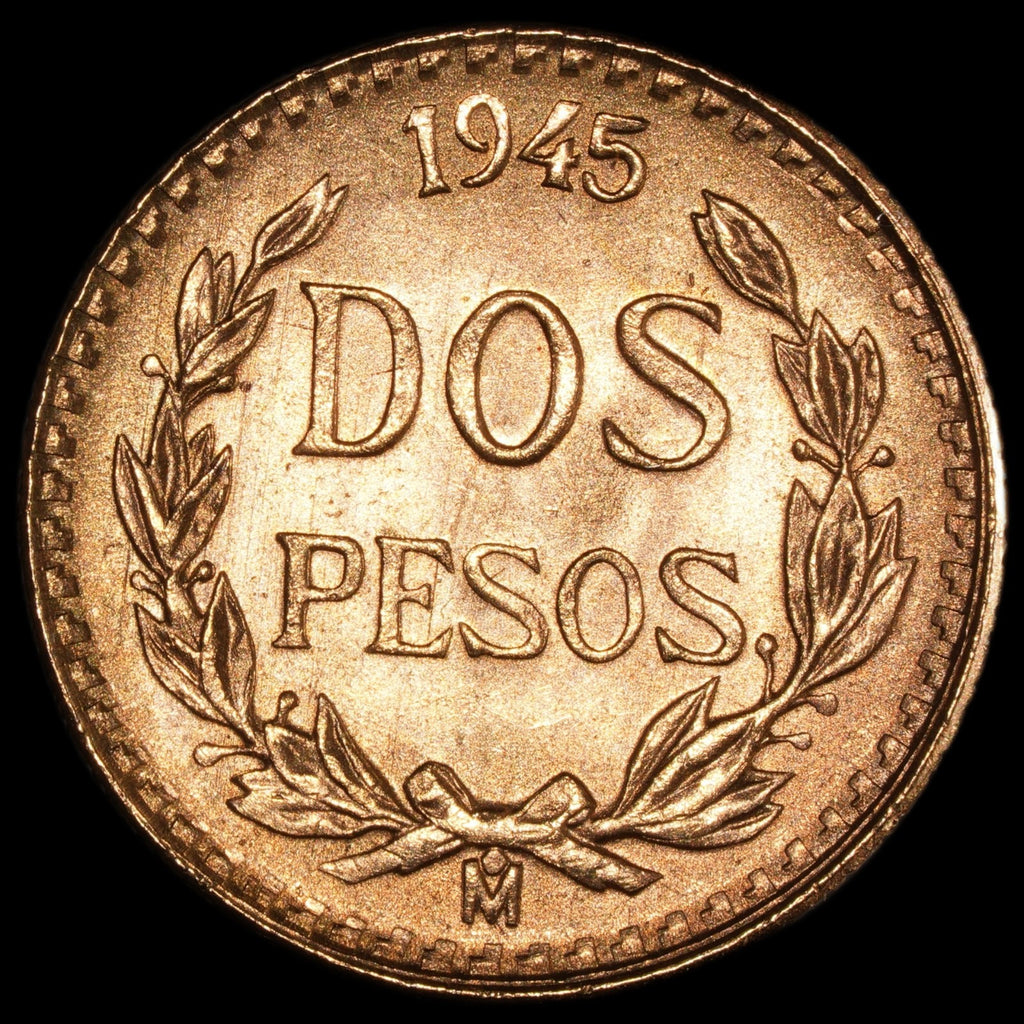Mexico - 2 Pesos - 1945 Mo - Gold .900 - Item #001