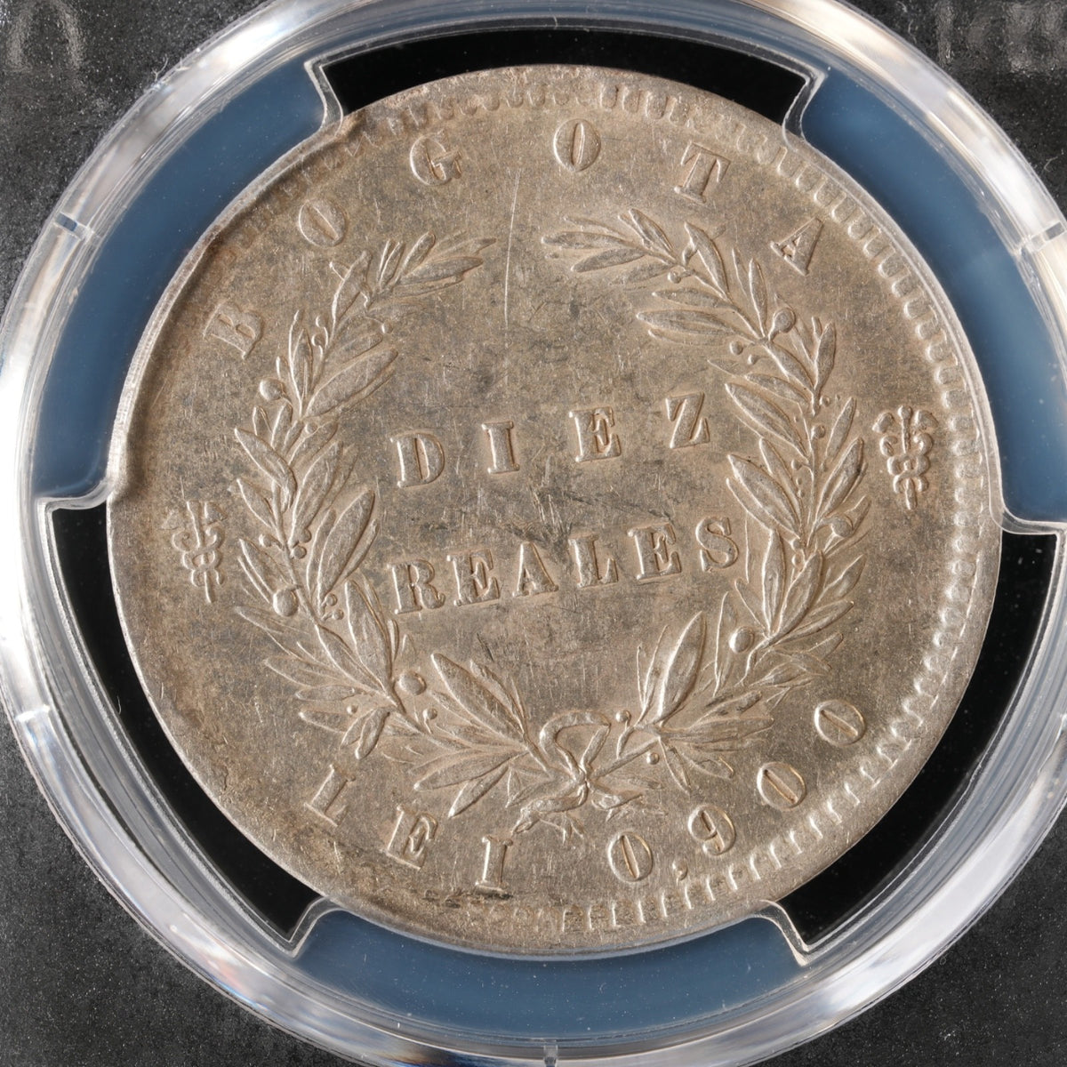 Colombia - 10 Reales - 1851 - PCGS AU 55