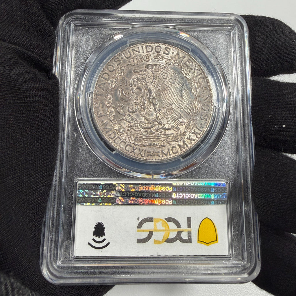 Mexico - 2 Pesos - 1921 Mo - PCGS AU 55 - Winged Victory