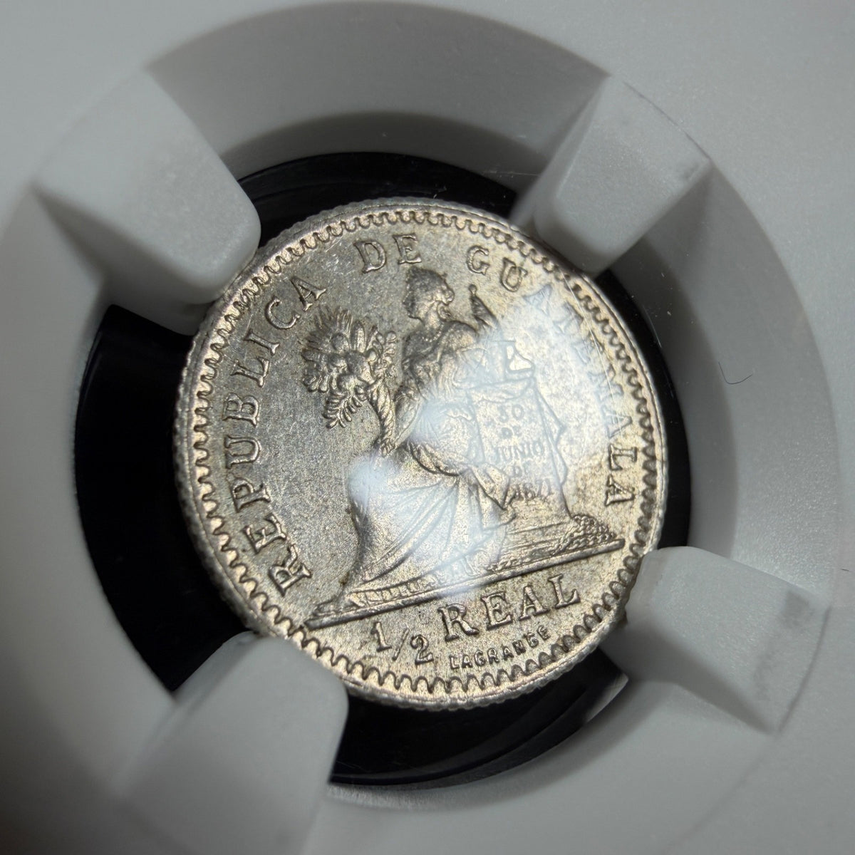 Guatemala - 1/2 Real - 1896 - NGC MS 61