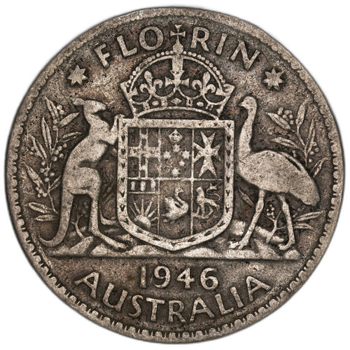 Australia - 1 Florin - 1946 - KM#40a - Silver .500 - 0.182 ASW