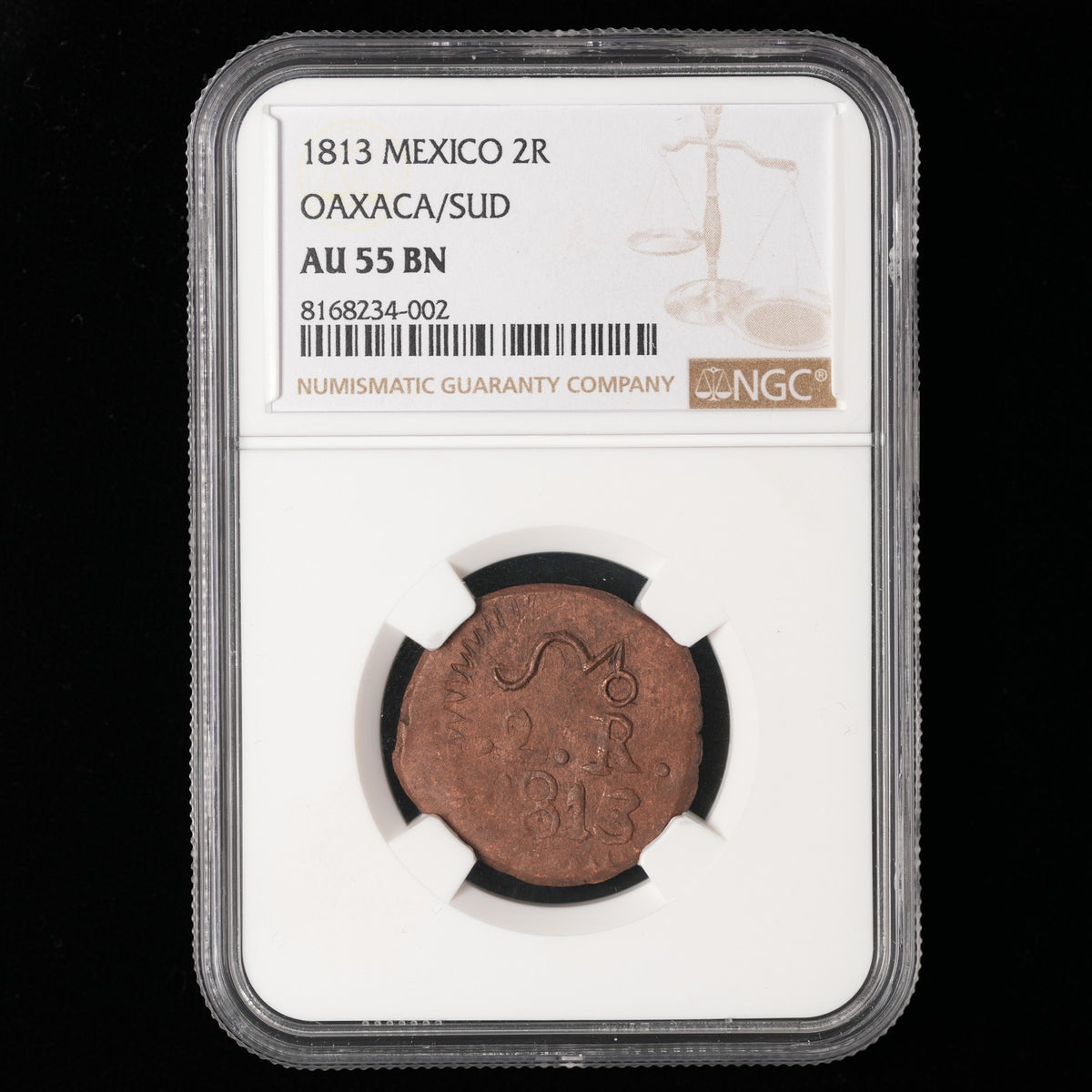 Mexico - 2 Reales - 1813 - NGC AU 55 BN (002)