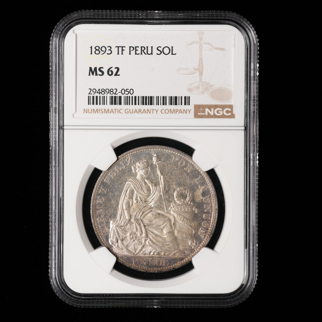 Peru - 1 Sol - 1893 TF - NGC MS 62