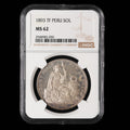 Peru - 1 Sol - 1893 TF - NGC MS 62