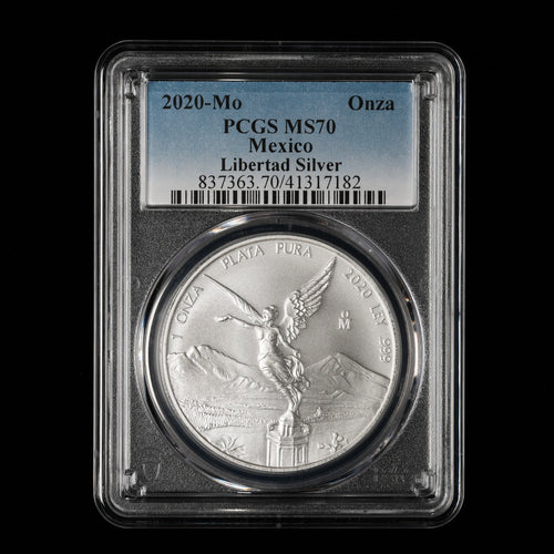 2020 Mo 1 Oz Mexican Silver Libertad PCGS MS 70 (182)